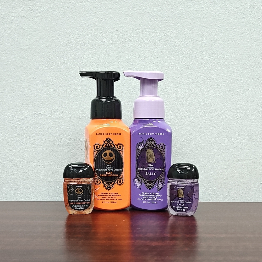 Bath & Body Works JACK & SALLY Nightmare Before Christmas Clean Hands Bundle